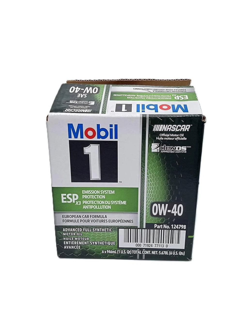 Mobil 1 Full Synthetic 0W40 Engine Oil for High Performance Vehicles - Case of 6 Quarts