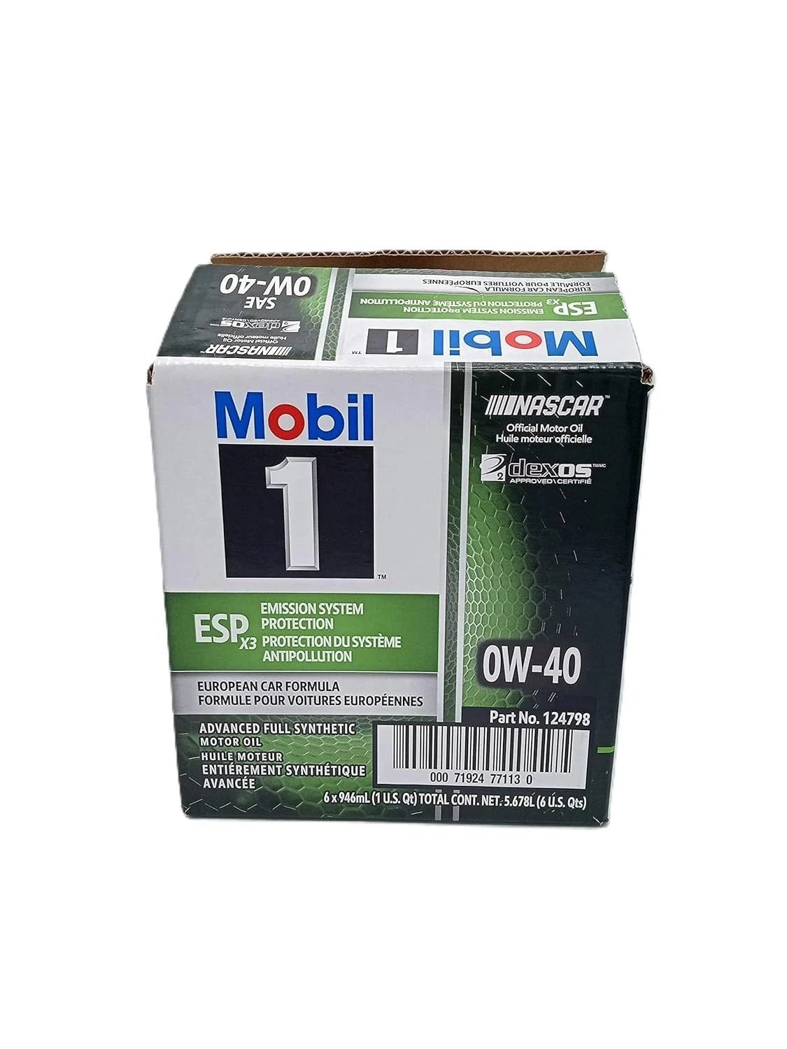 Mobil 1 Full Synthetic 0W40 Engine Oil for High Performance Vehicles - Case of 6 Quarts
