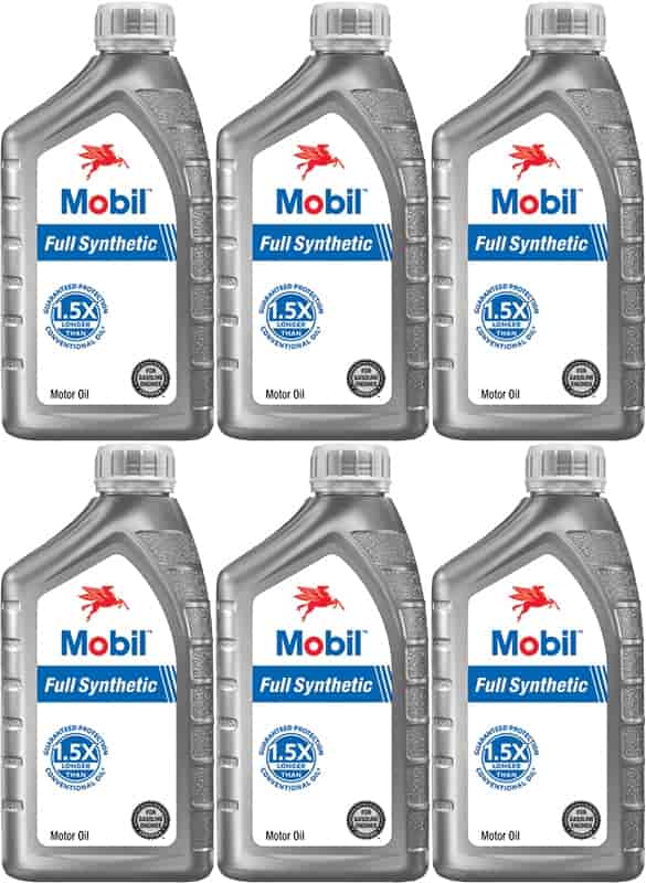 MOBIL Motor Oil: Synthetic,  1 qt Size, 0W-20, Full Synthetic,Dexos, Case Of 6 Quarts