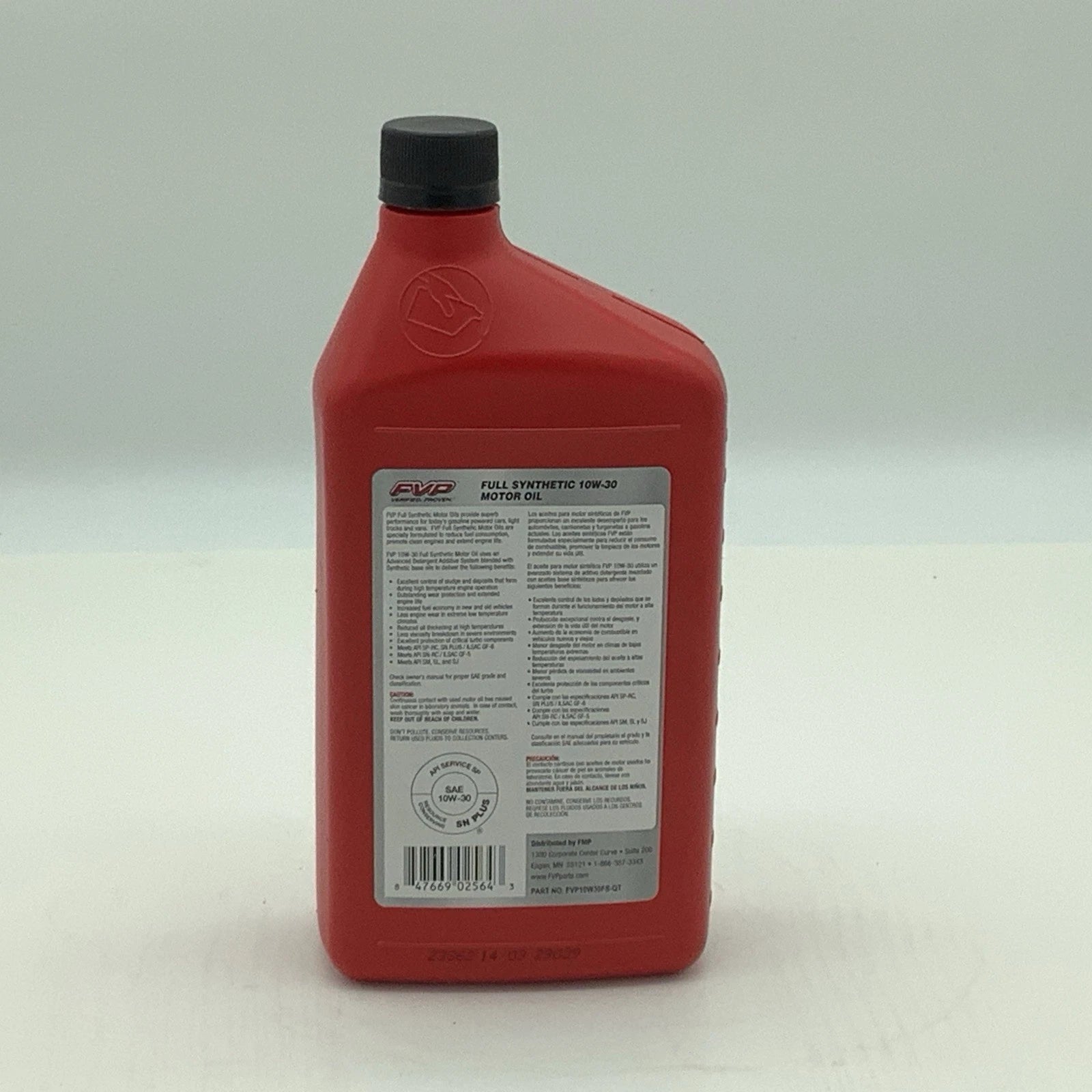 FVP 10W-30 Full Synthetic Motor Oil 6 Pack Of 1 Qt.