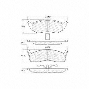 Frt Ceramic Brake Pads  Centric Parts  103.07300