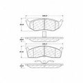 Frt Ceramic Brake Pads  Centric Parts  103.07300