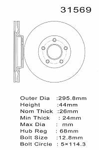 PROMAX Premium Geo-Coated Brake Rotor 20-31569