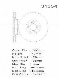 PROMAX Premium Geo-Coated Brake Rotor 20-31354