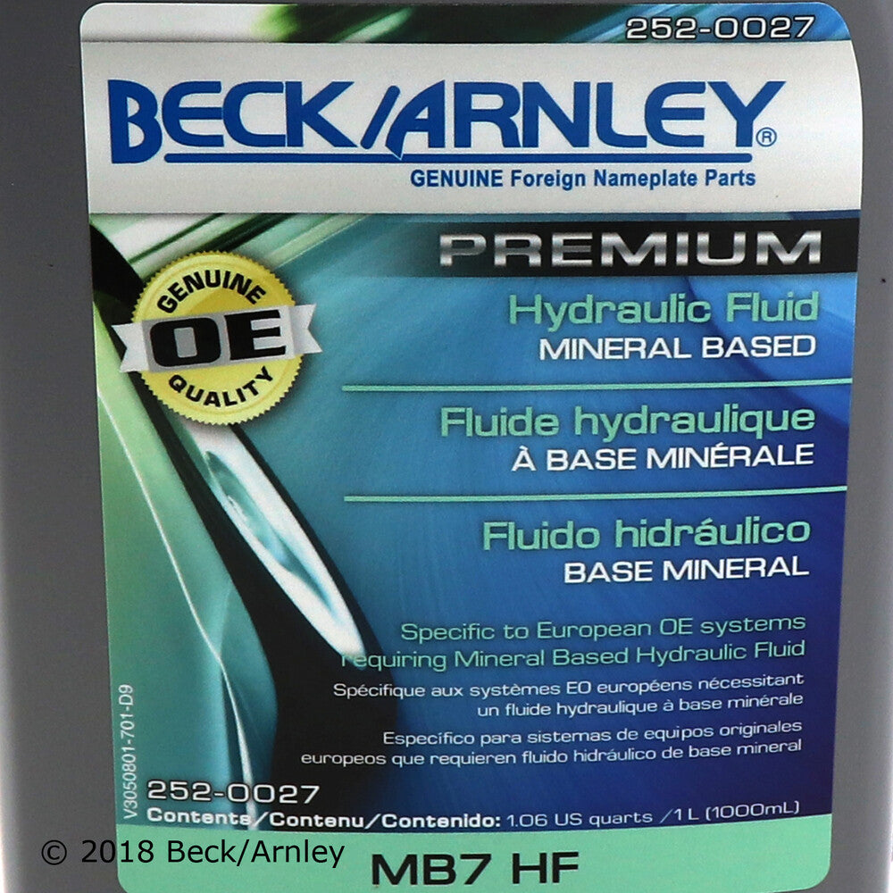 Pwr Strg Hydraulic System Fluid  Beck/Arnley  252-0027