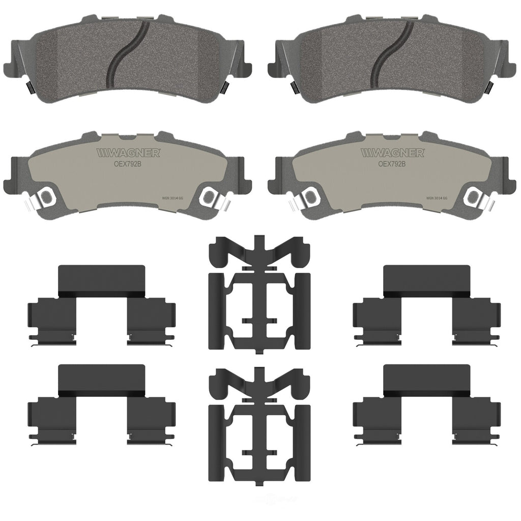 Rr Premium Ceramic Brake Pads  Wagner  OEX792B