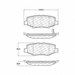 Rr Severe Duty Semi-Met Prem Brake Pad  Centric Parts  106.12740