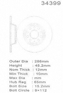 PROMAX Premium Geo-Coated Brake Rotor 20-34399