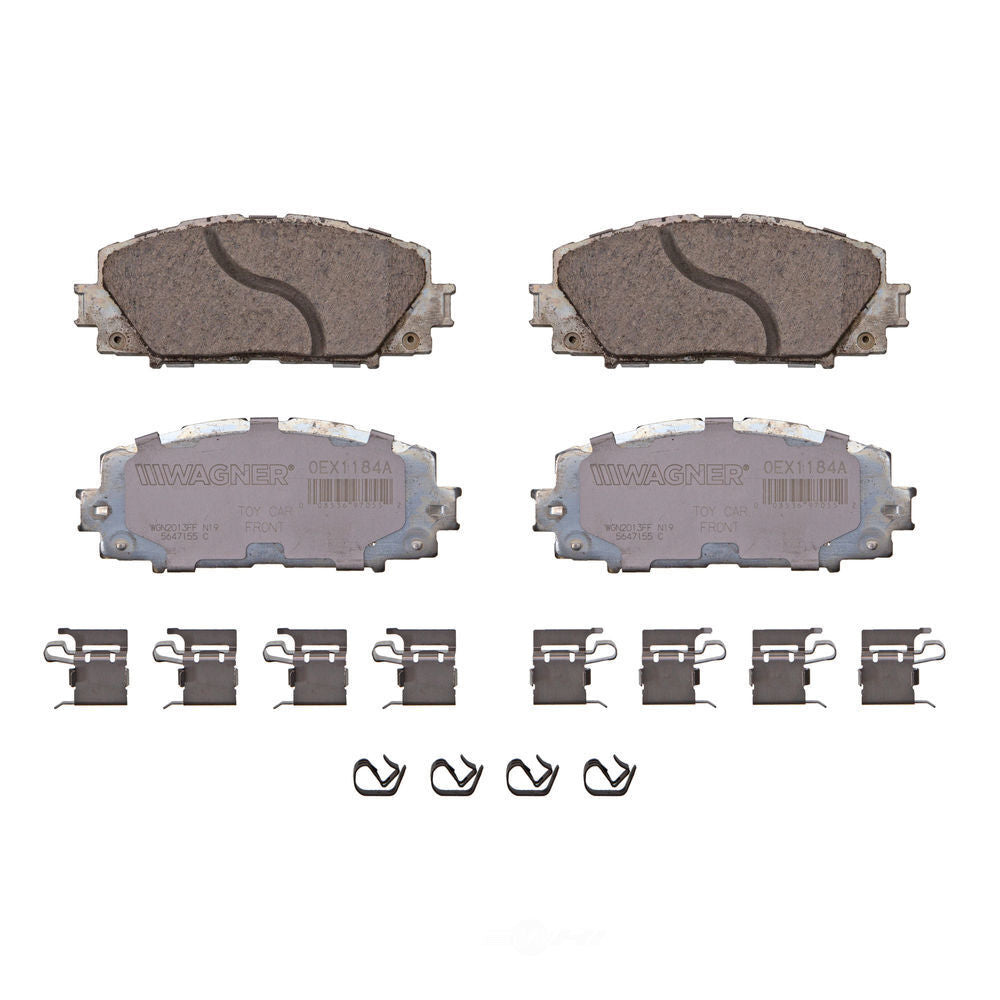 Frt Premium Ceramic Brake Pads  Wagner  OEX1184A