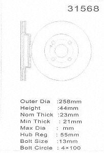 PROMAX Premium Geo-Coated Brake Rotor 20-31568