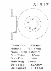 PROMAX Premium Geo-Coated Brake Rotor 20-31517