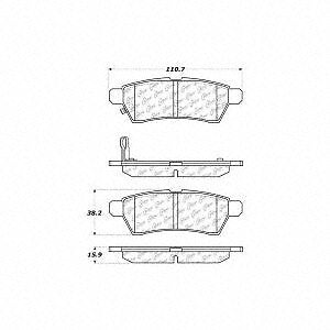 Rr Severe Duty Semi-Met Prem Brake Pad  Centric Parts  106.11000
