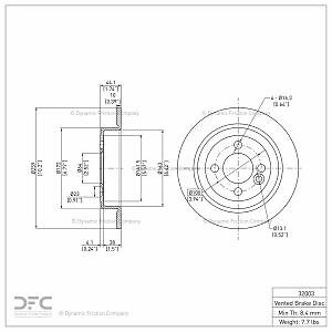 Rr Disc Brake Rotor  DFC  604-32003