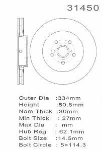 PROMAX Premium Geo-Coated Brake Rotor 20-31450