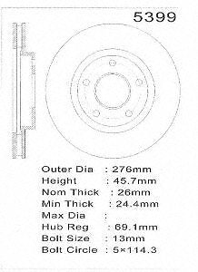 PROMAX Premium Geo-Coated Brake Rotor 20-5399