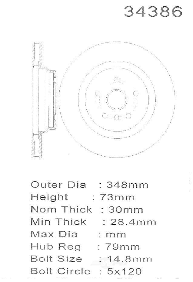 PROMAX Premium Geo-Coated Brake Rotor 20-34386