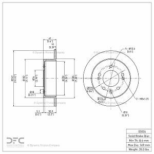 Rr Disc Brake Rotor  DFC  604-03024