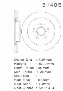 PROMAX Premium Geo-Coated Brake Rotor 20-31405