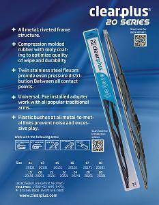 Wiper Blade  Clearplus  20281