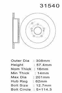 PROMAX Premium Geo-Coated Brake Rotor 20-31540