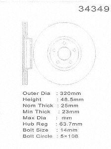 PROMAX Premium Geo-Coated Brake Rotor 20-34349