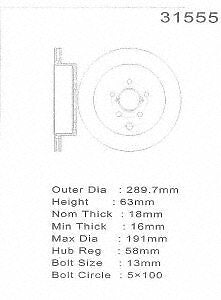 PROMAX Premium Geo-Coated Brake Rotor 20-31555