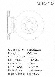 PROMAX Premium Geo-Coated Brake Rotor 20-34315