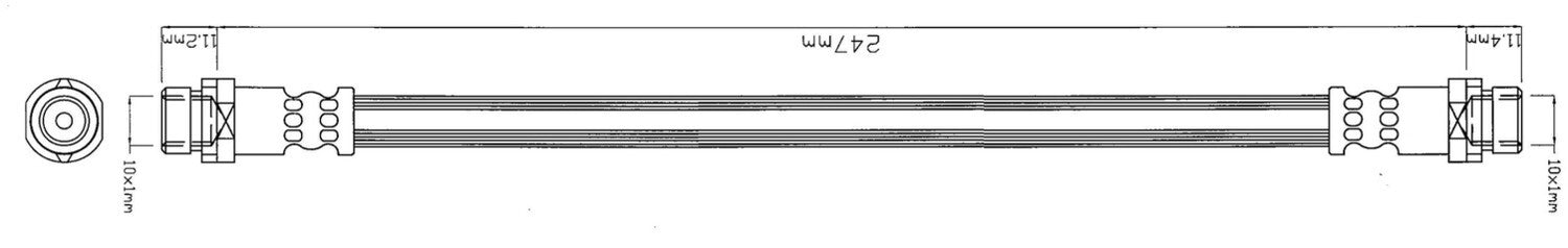 Rr Brake Hose  Centric Parts  150.65374