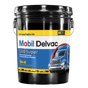 Mobil Delvac 1300 Super 15W-40 Diesel Engine Oil, 5 gal. - 0000002839 - Runnings