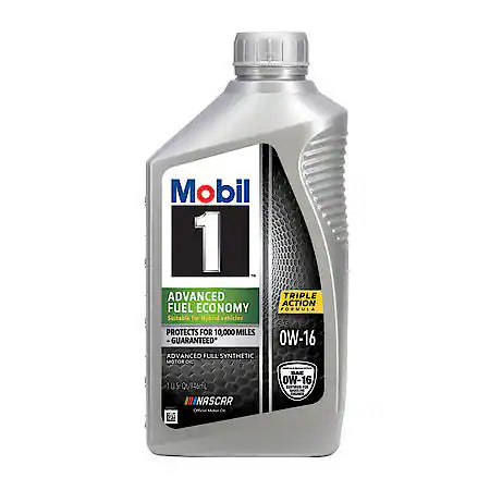 Mobil 1 Advanced Fuel Economy 0W-16 Full Synthetic Engine Oil, Improves Fuel Economy, 1 Quart