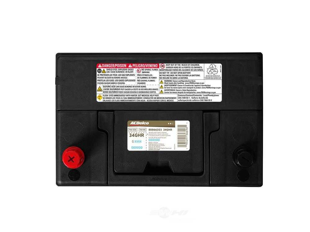 Brand New A-C Delco 34GHR Gold Battery - 750CCA-07-2012 Impala - 03-2012 Liberty