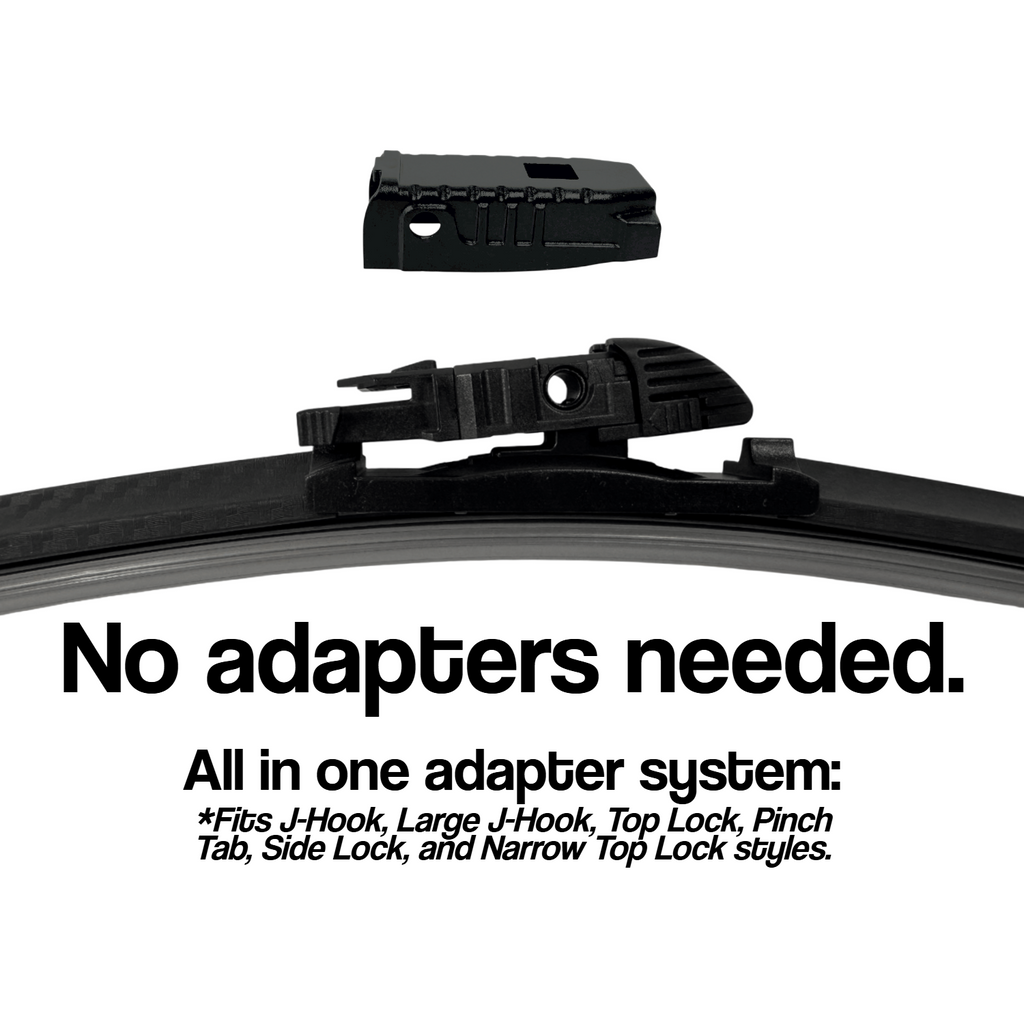 Storm Edge Premium Set of 26" & 18" Carbon Fiber Wiper Blades - No Adapter's Needed