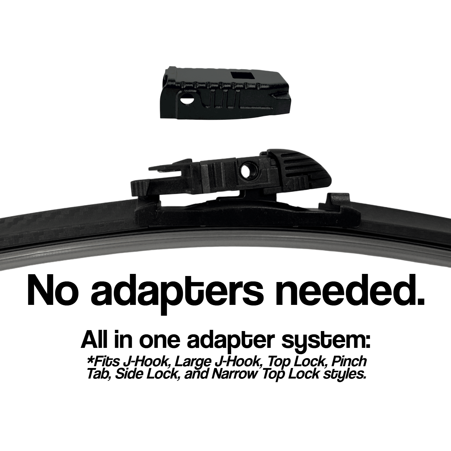 Storm Edge Premium Set of 26" & 18" Carbon Fiber Wiper Blades - No Adapter's Needed