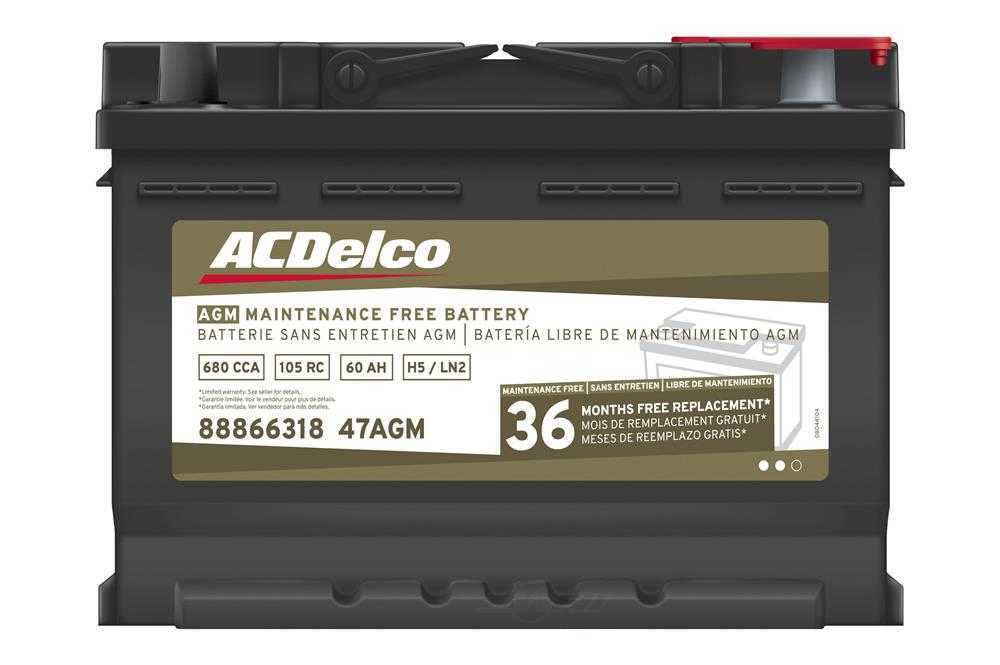 Brand New A-C Delco 47AGM Battery - 680CCA- 13-2022 Enclave - 17-2025 Civic