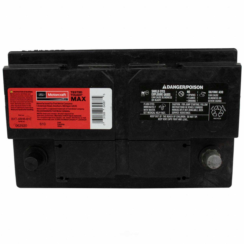 Brand New Vehicle Battery-Tested Tough Max Battery Motorcraft BXT-48H6610 - 36 Month