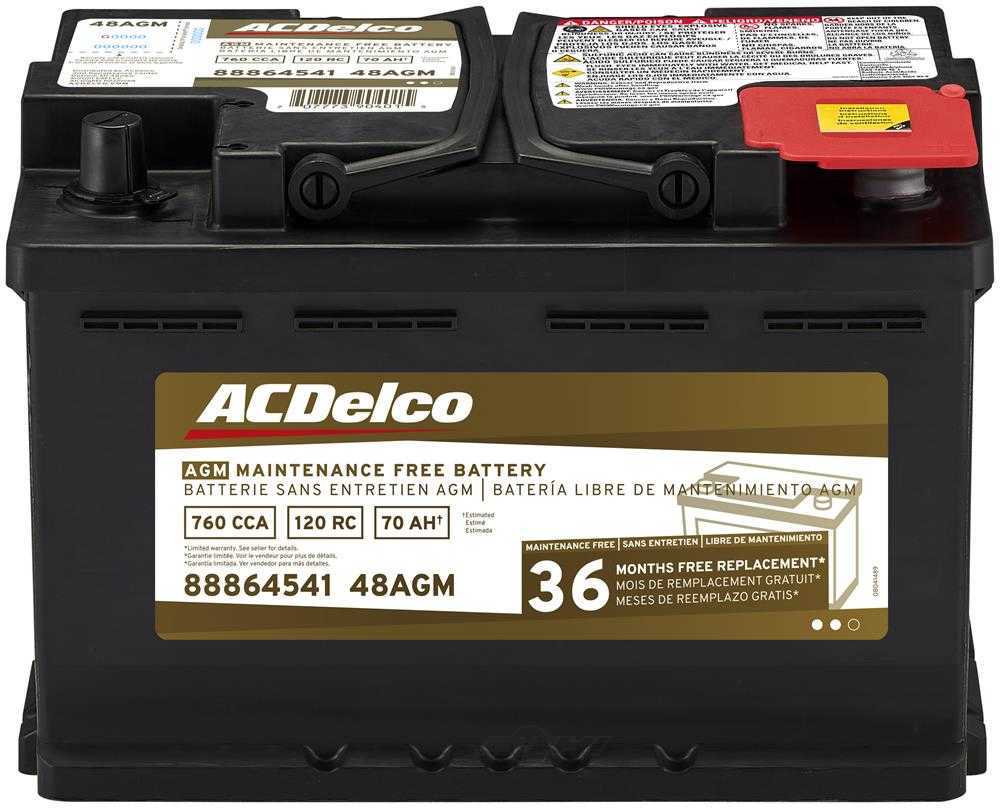 Brand New A-C Delco 48AGM Battery - 760CCA - 18-2026 Trax ,Tahoe -  17-2025 Escape