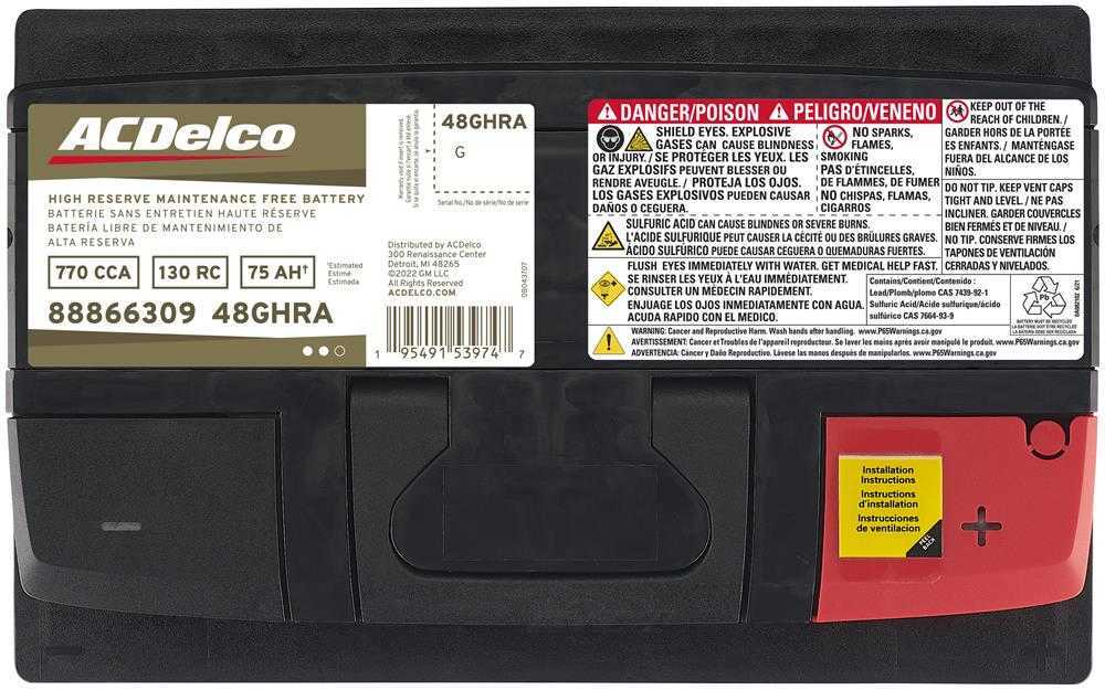 Brand New A-C Delco 48GHRA Gold Battery - 770CCA-2007 - 2014 Escalade