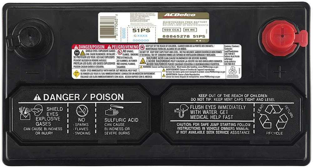 Brand New A-C Delco 51PS Battery - 500CCA-Fits 1976-2025 Accord,Civic's & IQ