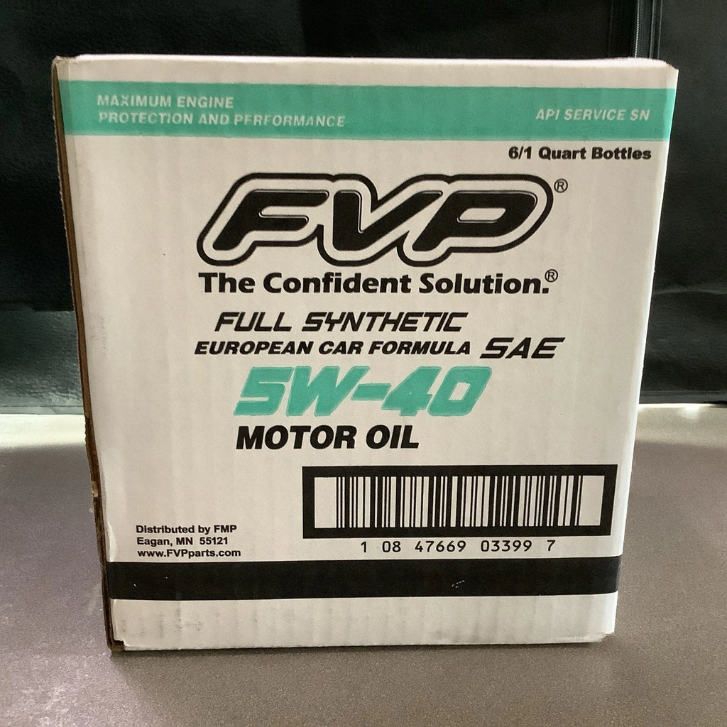 FVP 5W-40 Full Synthetic Motor Oil 6 Pack Of 1 Quart Bottles