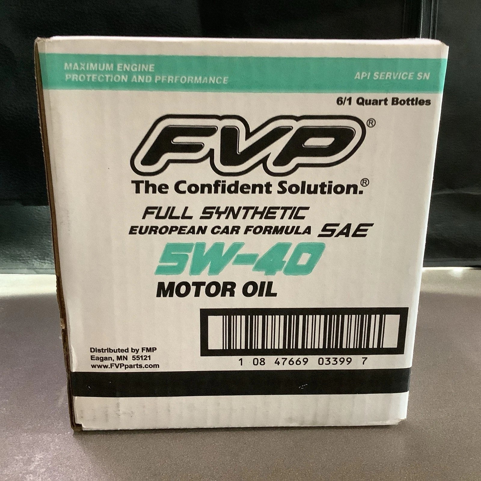 FVP 5W-40 Full Synthetic Motor Oil 6 Pack Of 1 Quart Bottles