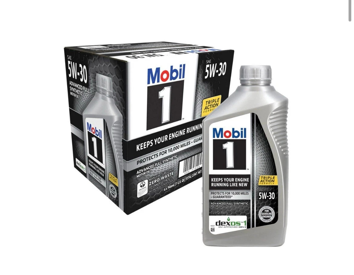 Mobil1 5w30 Synthetic Oil 1 Qt. Dexos MOB124315 Case Of 6 Quarts