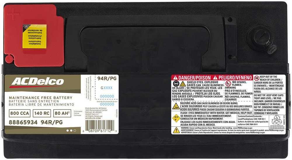 Brand New A-C Delco 94RPG Battery - 800CCA - 2014-2023 Sierra-Silverado-Ram-Tundra