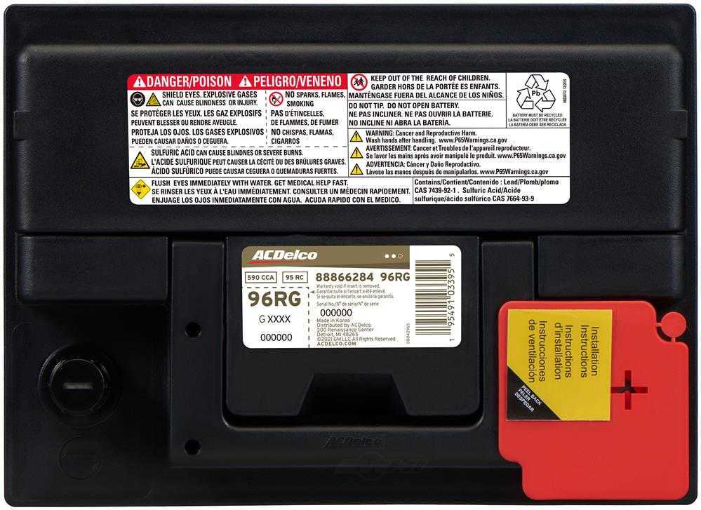 Brand New A-C Delco 96RG Battery - 590CCA -  Ford Escape, Focus, Fusion - 2000-2019