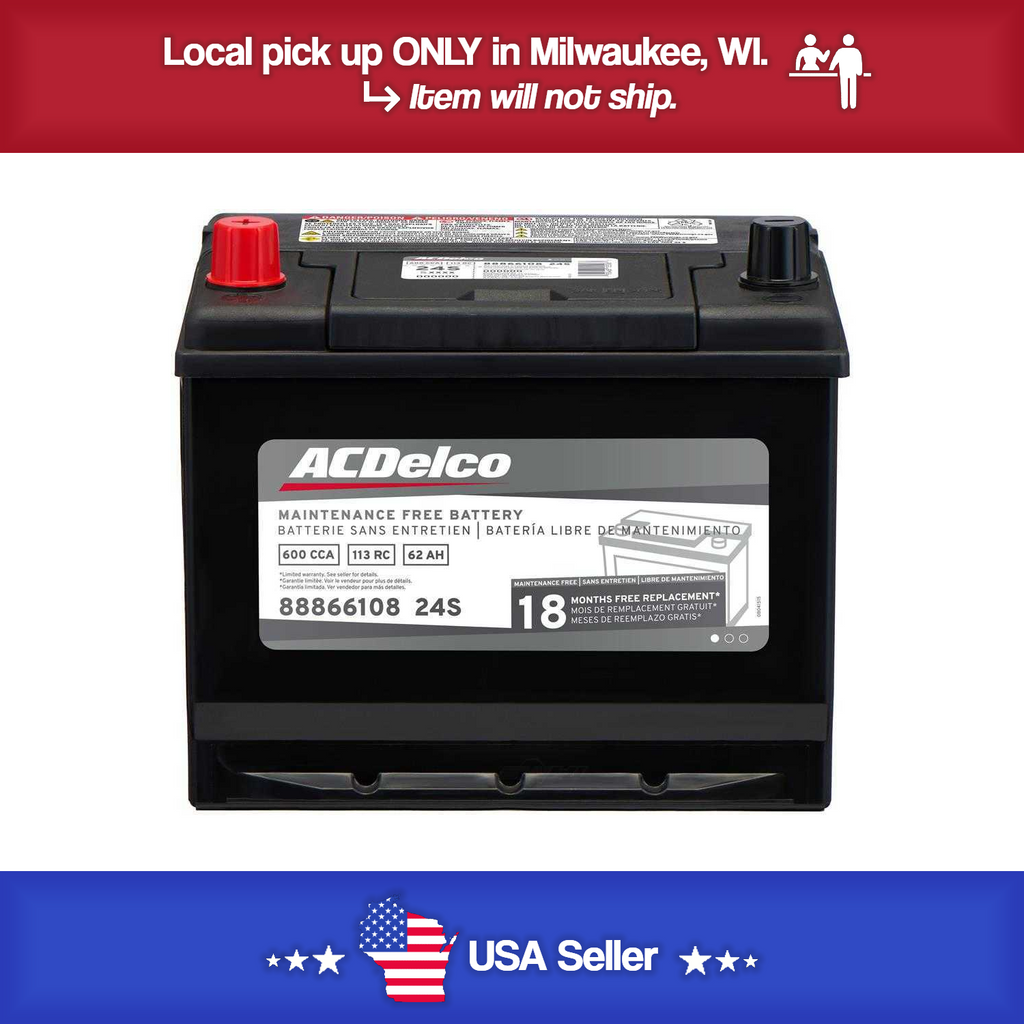 Brand New A-C Delco 24S Battery - 600CCA-07-2020 GS350 - 1988-2009 Galant