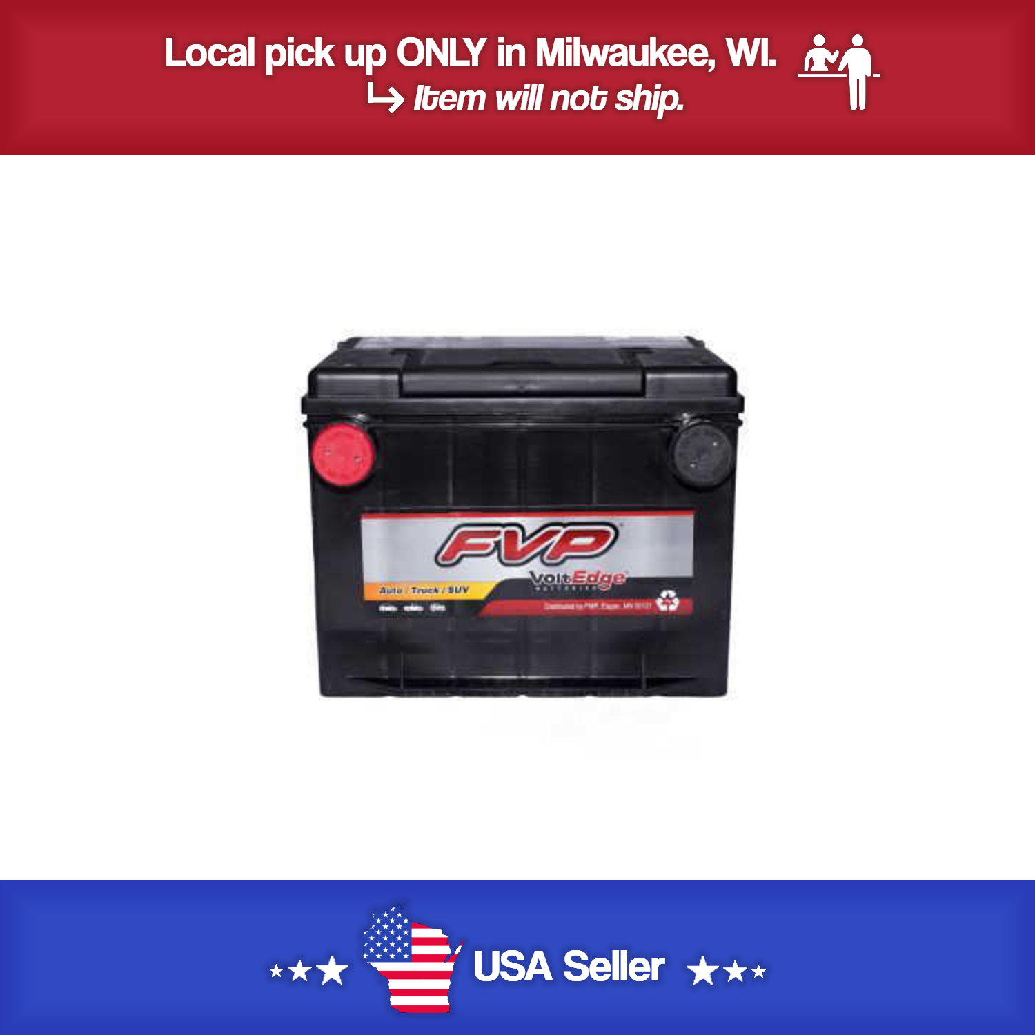 Brand New FVP 75HD Volt Edge Battery 600CCA - 90RC 24 MONTH WARRANTY