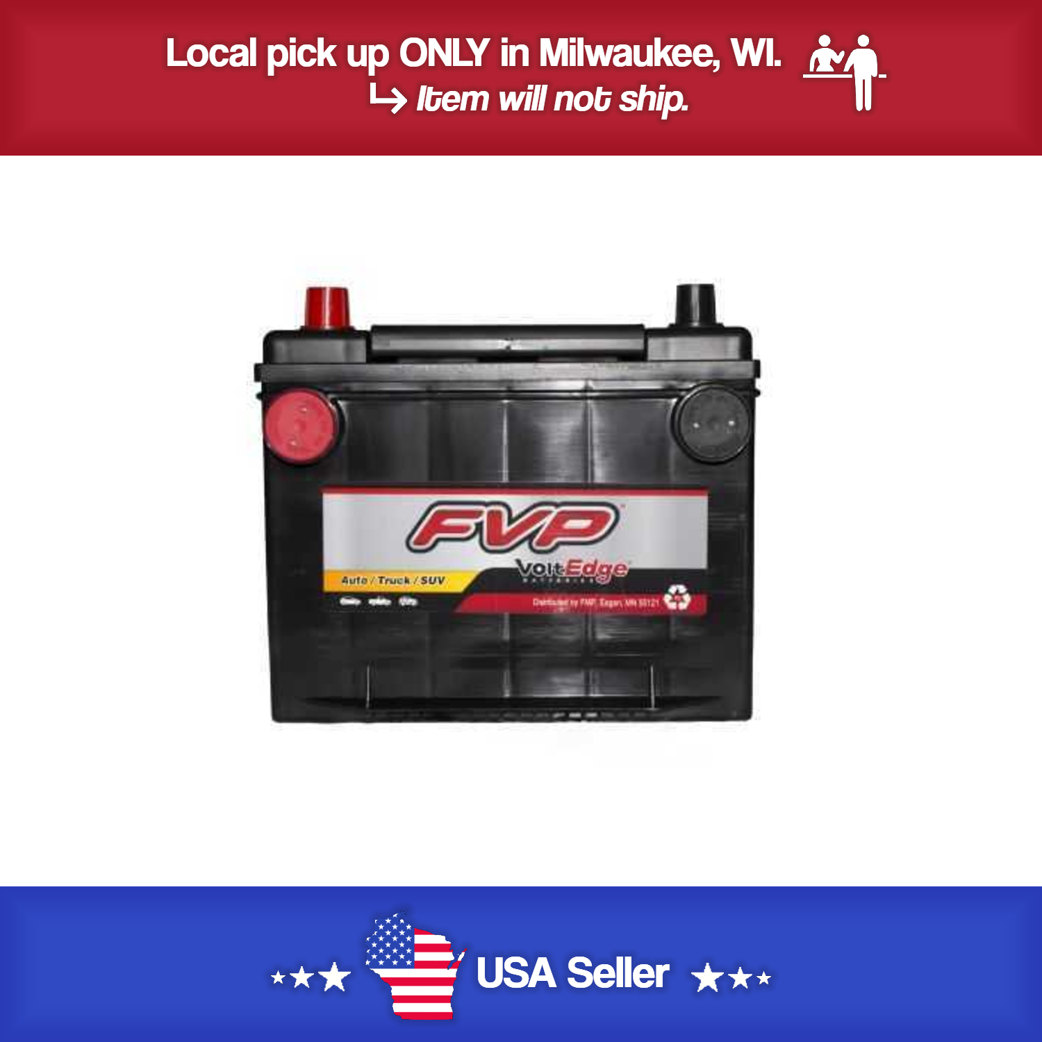 Brand New FVP 75DTHD Dual Terminal Battery 630CCA - 100RC 24 MONTH WARRANTY