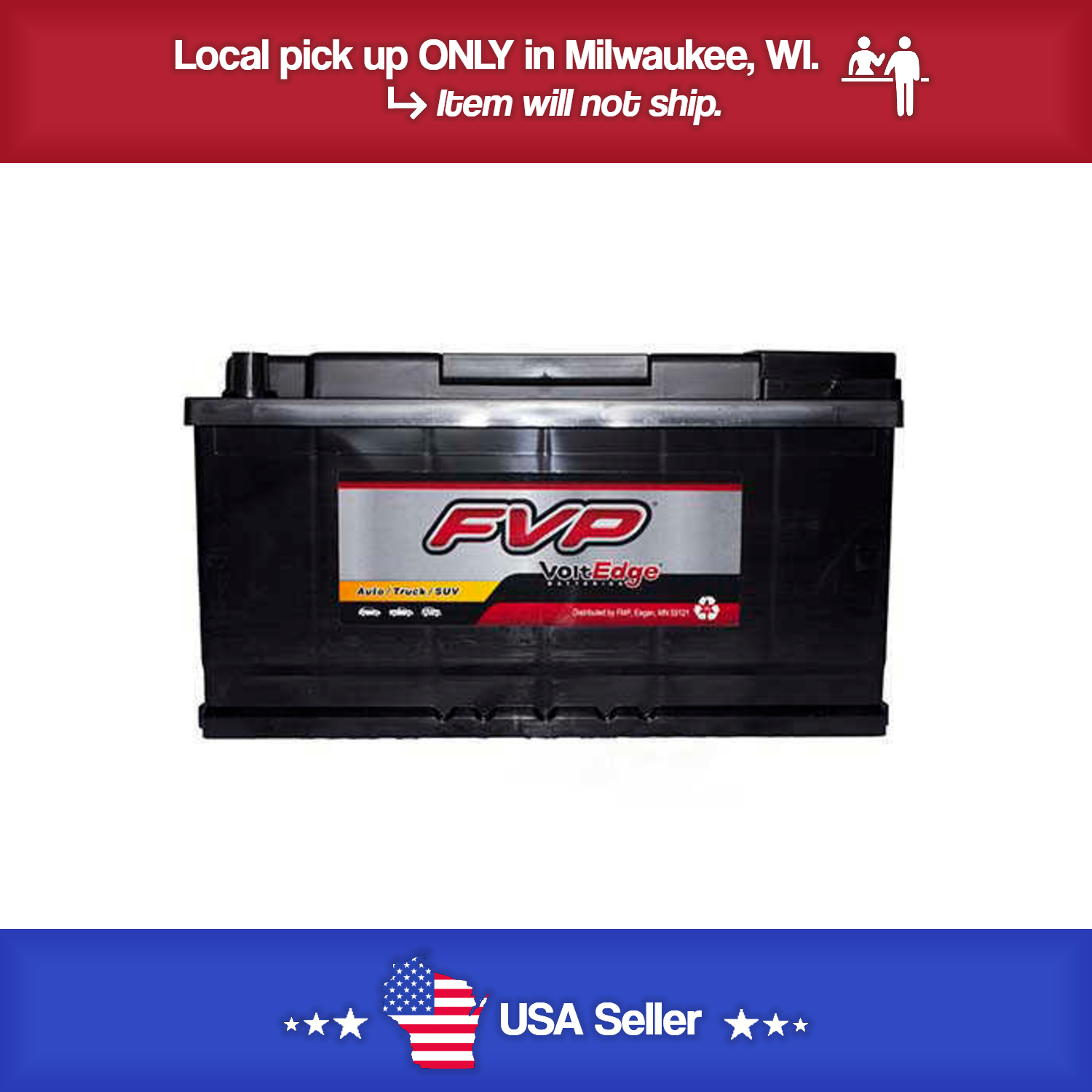 Brand new FVP 49-93 Volt Edge Battery 780CCA - 160RC  24 Month Warranty