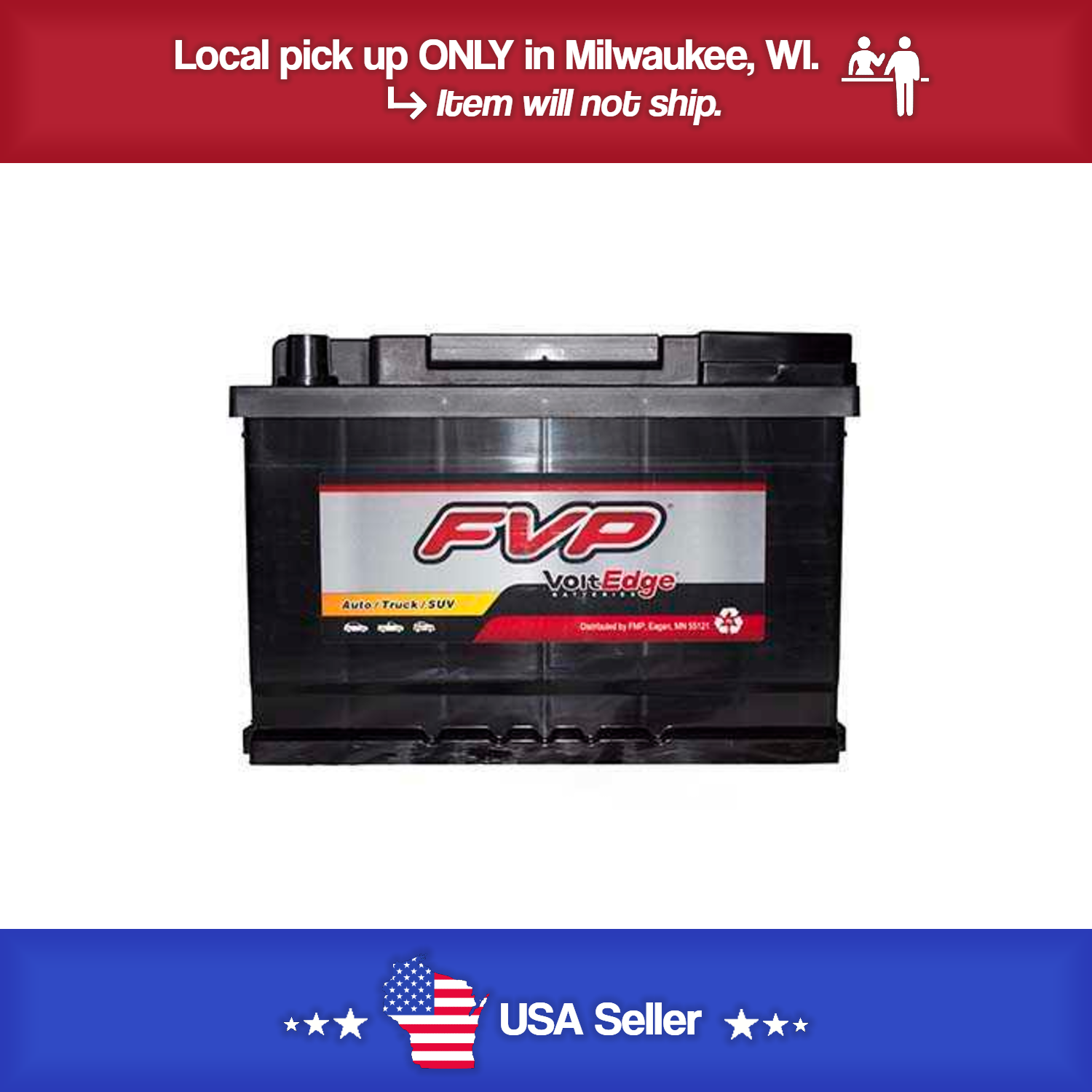 Brand new FVP 48-91 Volt Edge Battery 540CCA - 110RC - 24 Month Warranty
