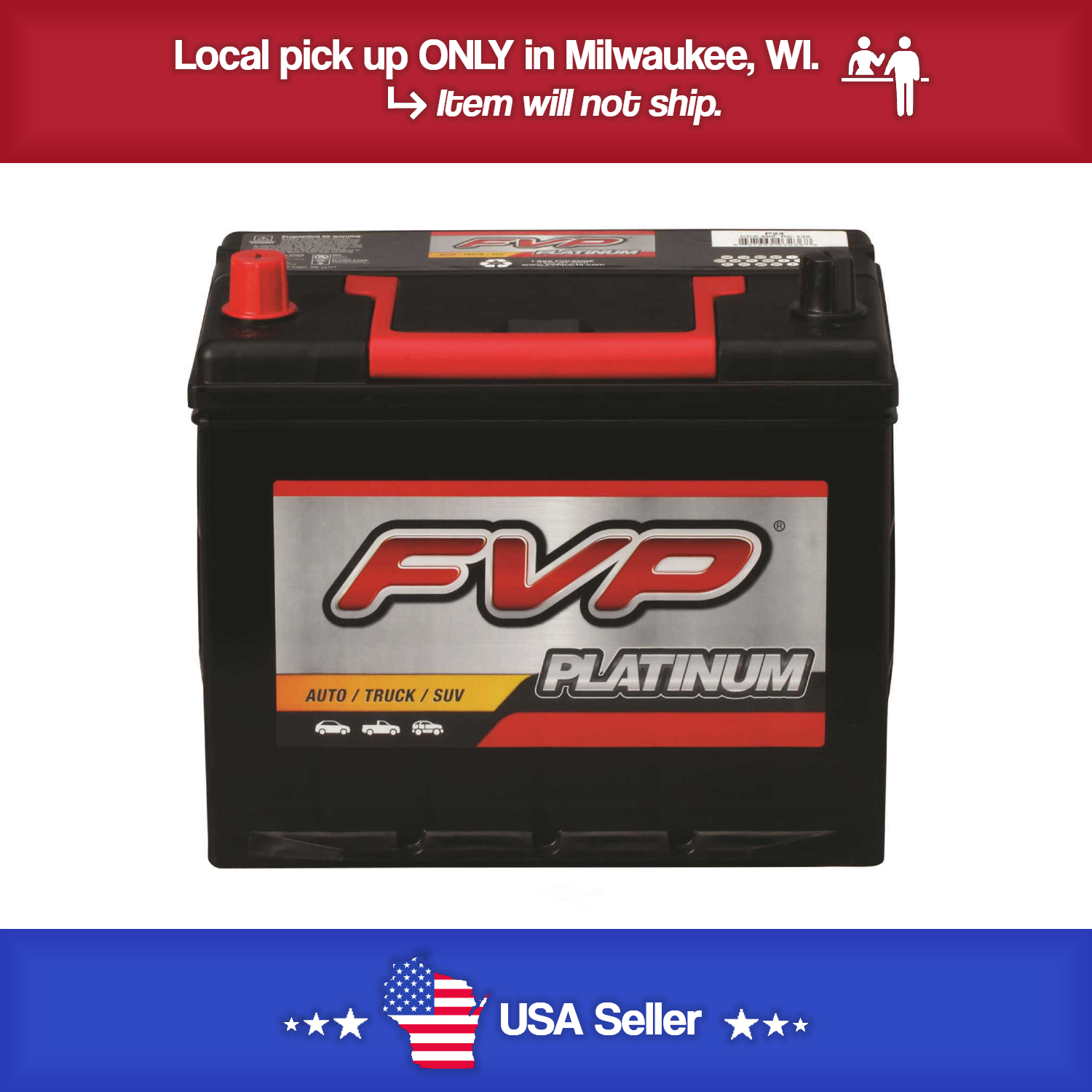 Brand new FVP P124R Platinum Battery 700CCA - 130RC - 30 Month Warranty