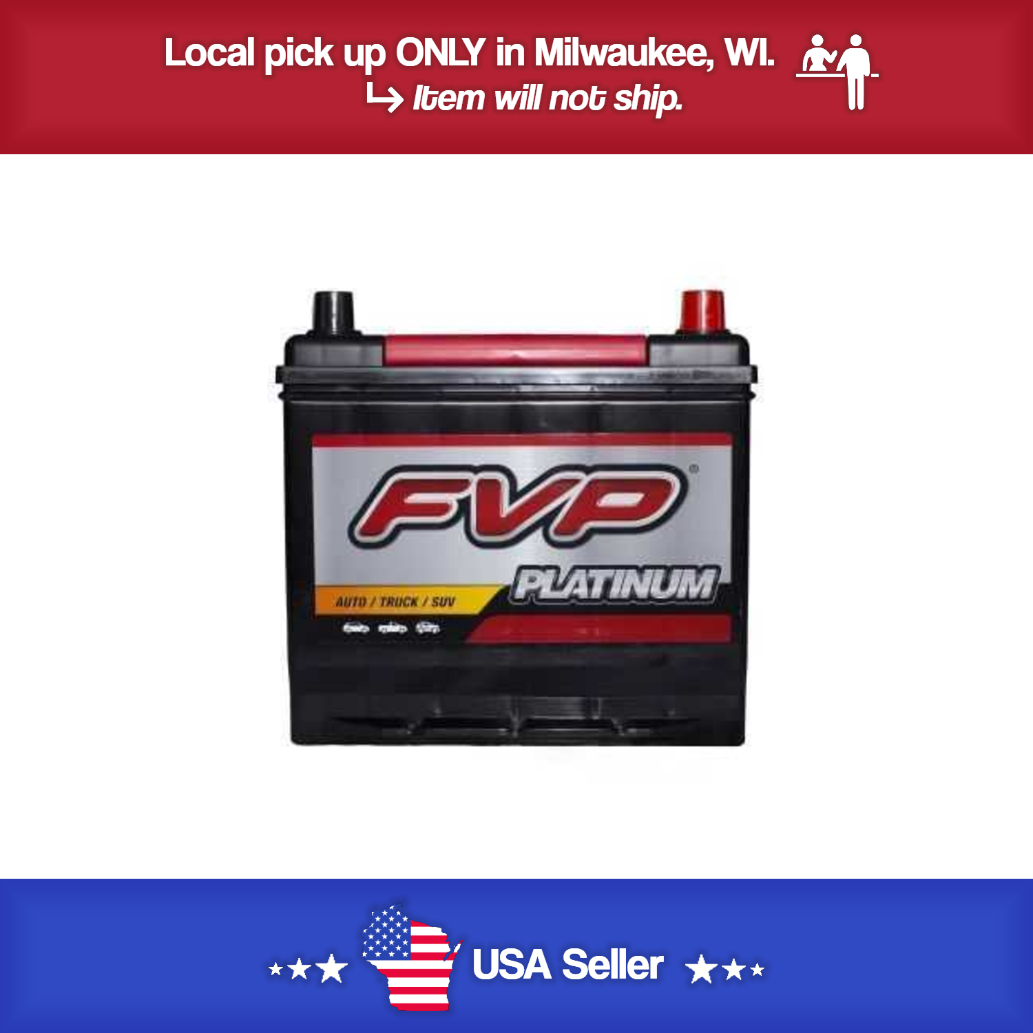 Brand New FVP P35 Platinum Battery 670CCA 110RC & 30 Month Warranty